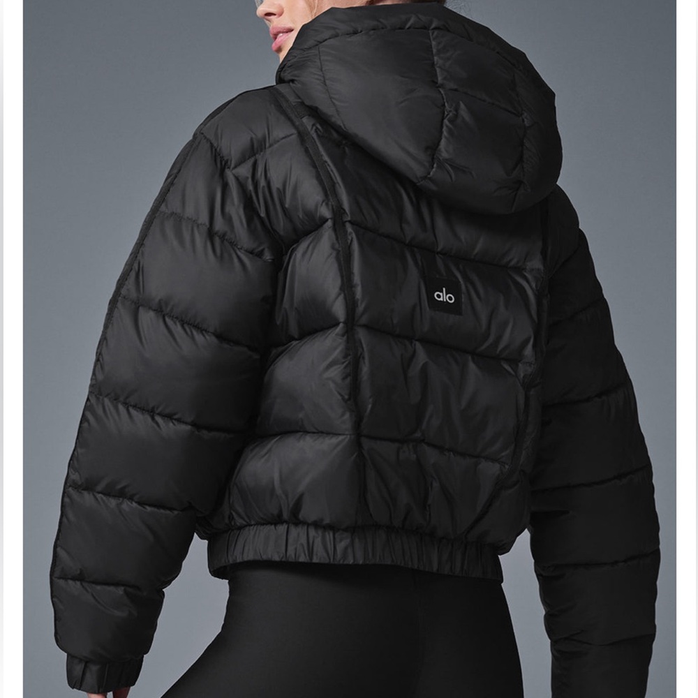 Alo Yoga Aspen Love Puffer Jacket Black XS - Picture 2 of 8